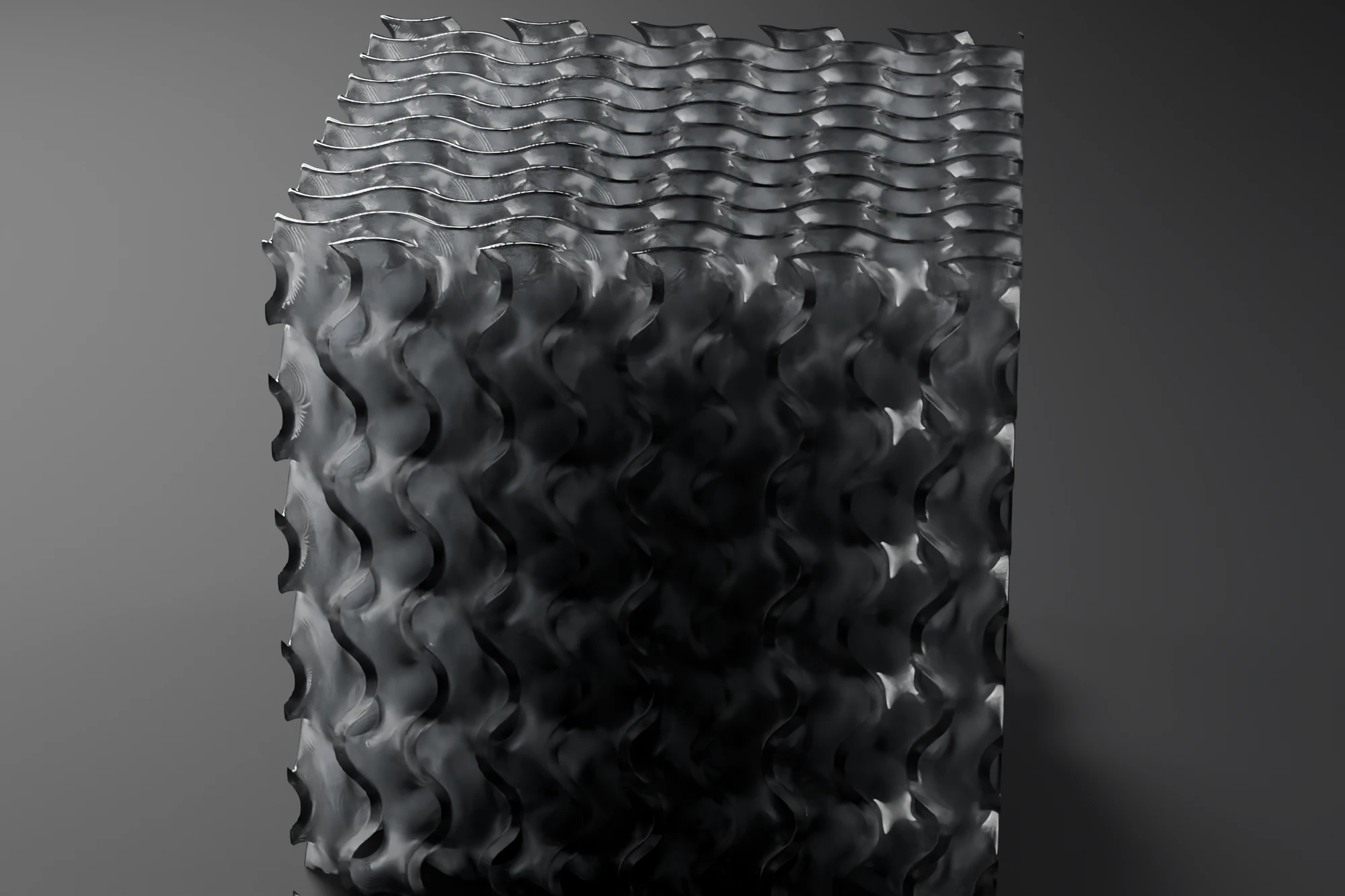 Gyroid-lattice geprint in transparante hars